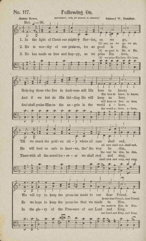 Tidings of Glory: a book of gospel songs for Christian work and worship page 131