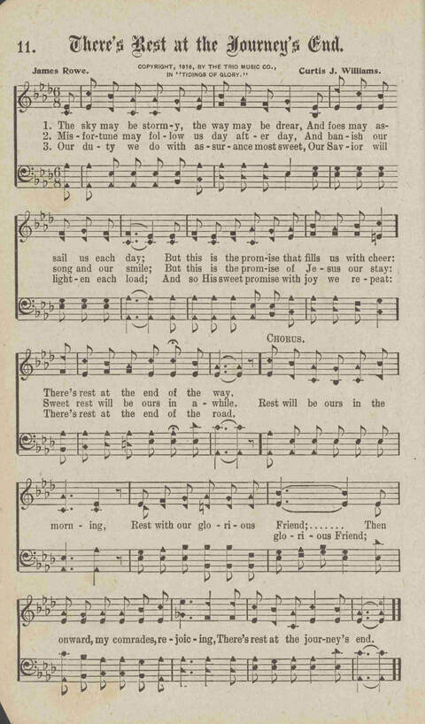 Tidings of Glory: a book of gospel songs for Christian work and worship page 15