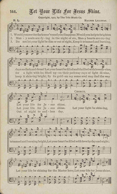 Tidings of Glory: a book of gospel songs for Christian work and worship page 167