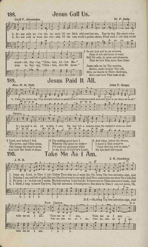 Tidings of Glory: a book of gospel songs for Christian work and worship page 183