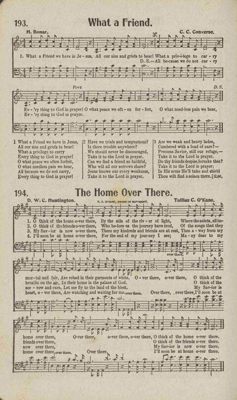 Tidings of Glory: a book of gospel songs for Christian work and worship page 185