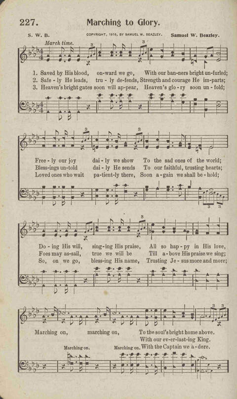 Tidings of Glory: a book of gospel songs for Christian work and worship page 199