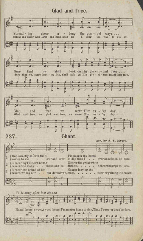 Tidings of Glory: a book of gospel songs for Christian work and worship page 218
