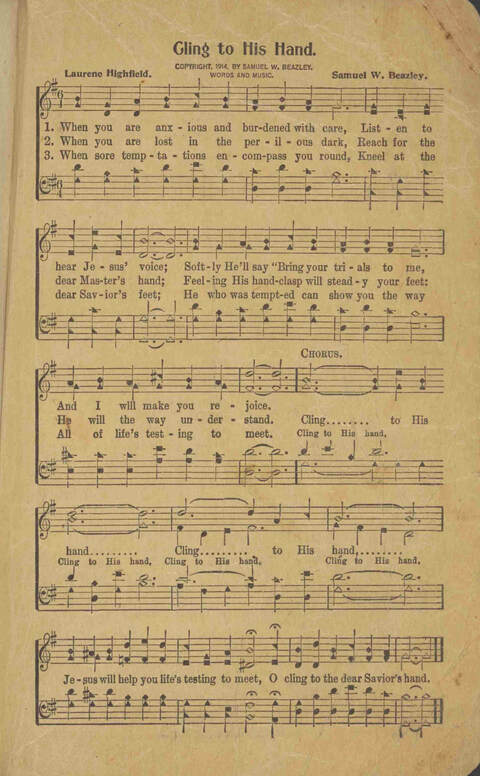 Tidings of Glory: a book of gospel songs for Christian work and worship page 226