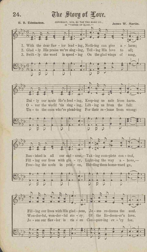 Tidings of Glory: a book of gospel songs for Christian work and worship page 29