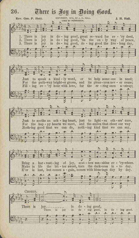 Tidings of Glory: a book of gospel songs for Christian work and worship page 33