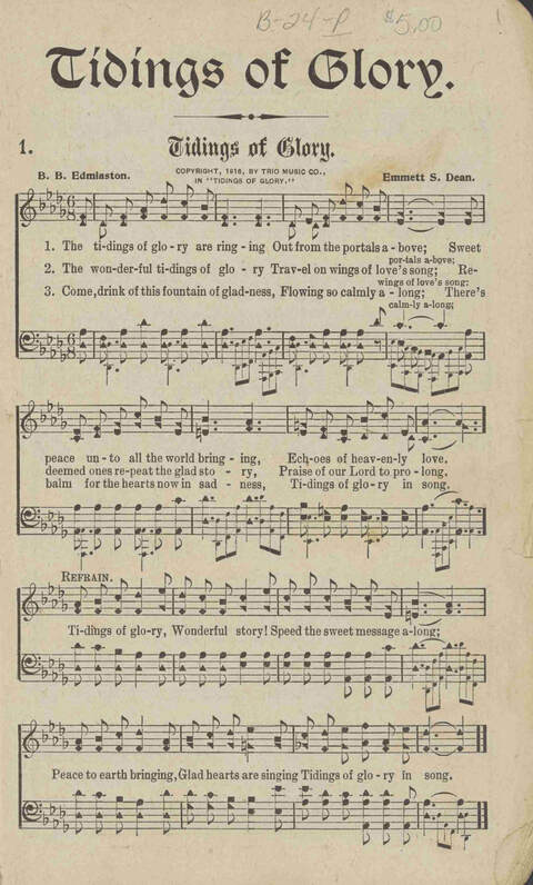 Tidings of Glory: a book of gospel songs for Christian work and worship page 4