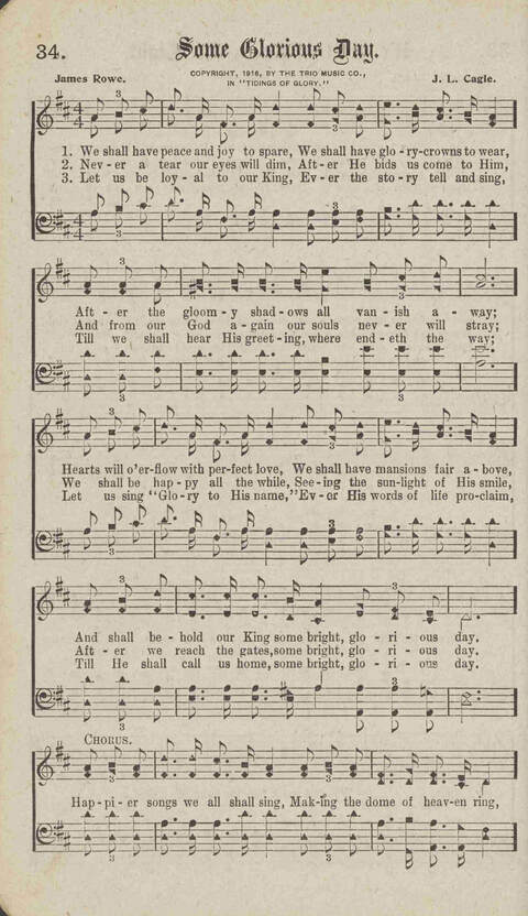 Tidings of Glory: a book of gospel songs for Christian work and worship page 41