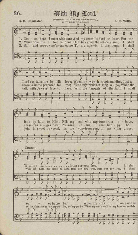 Tidings of Glory: a book of gospel songs for Christian work and worship page 43
