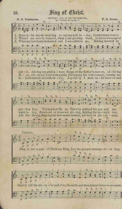 Tidings of Glory: a book of gospel songs for Christian work and worship page 45