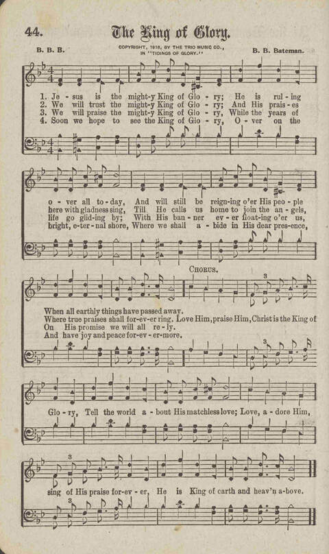 Tidings of Glory: a book of gospel songs for Christian work and worship page 51