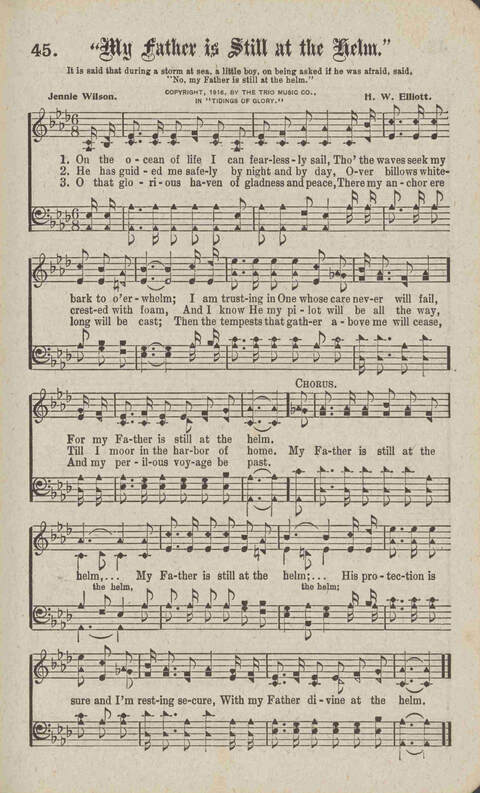 Tidings of Glory: a book of gospel songs for Christian work and worship page 52