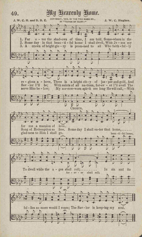 Tidings of Glory: a book of gospel songs for Christian work and worship page 56
