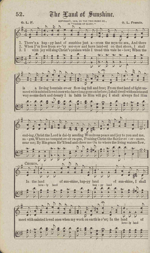 Tidings of Glory: a book of gospel songs for Christian work and worship page 59