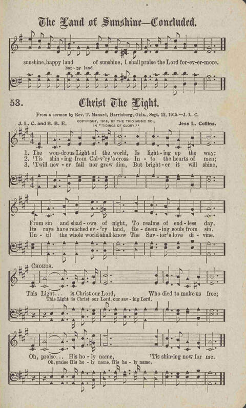 Tidings of Glory: a book of gospel songs for Christian work and worship page 60