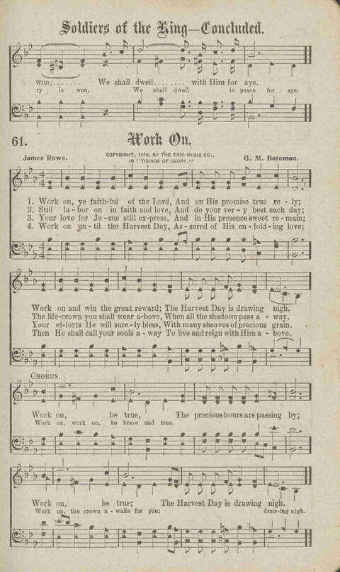 Tidings of Glory: a book of gospel songs for Christian work and worship page 68