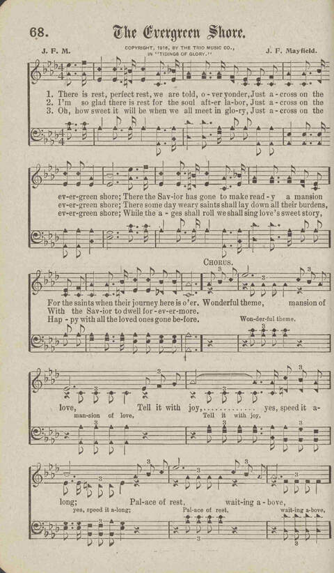 Tidings of Glory: a book of gospel songs for Christian work and worship page 75