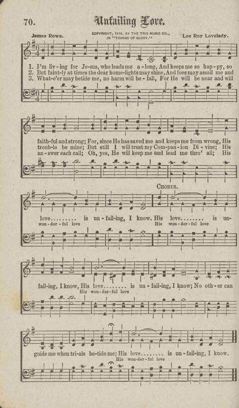 Tidings of Glory: a book of gospel songs for Christian work and worship page 77