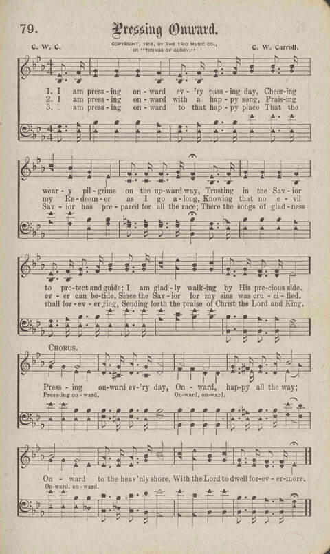 Tidings of Glory: a book of gospel songs for Christian work and worship page 86