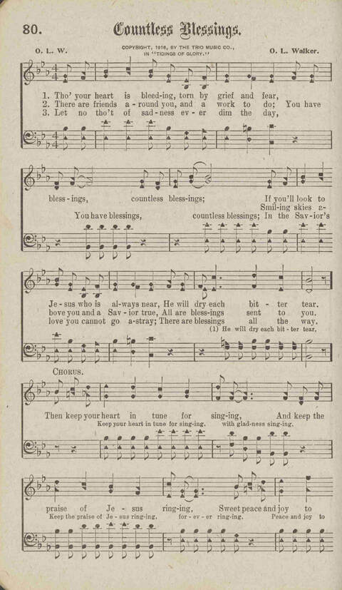 Tidings of Glory: a book of gospel songs for Christian work and worship page 87