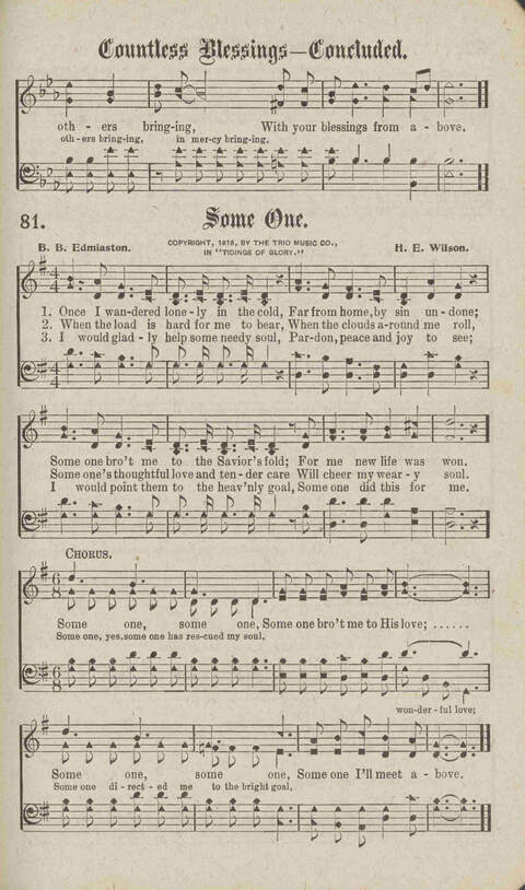 Tidings of Glory: a book of gospel songs for Christian work and worship page 88