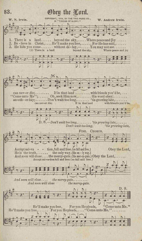 Tidings of Glory: a book of gospel songs for Christian work and worship page 90