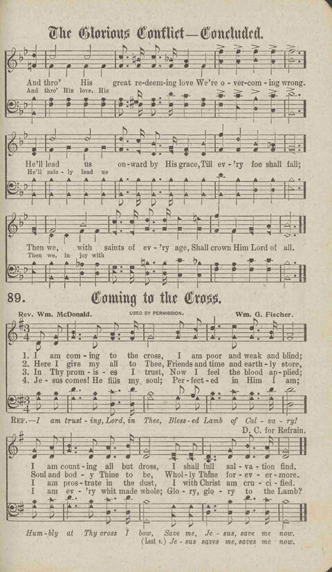 Tidings of Glory: a book of gospel songs for Christian work and worship page 96