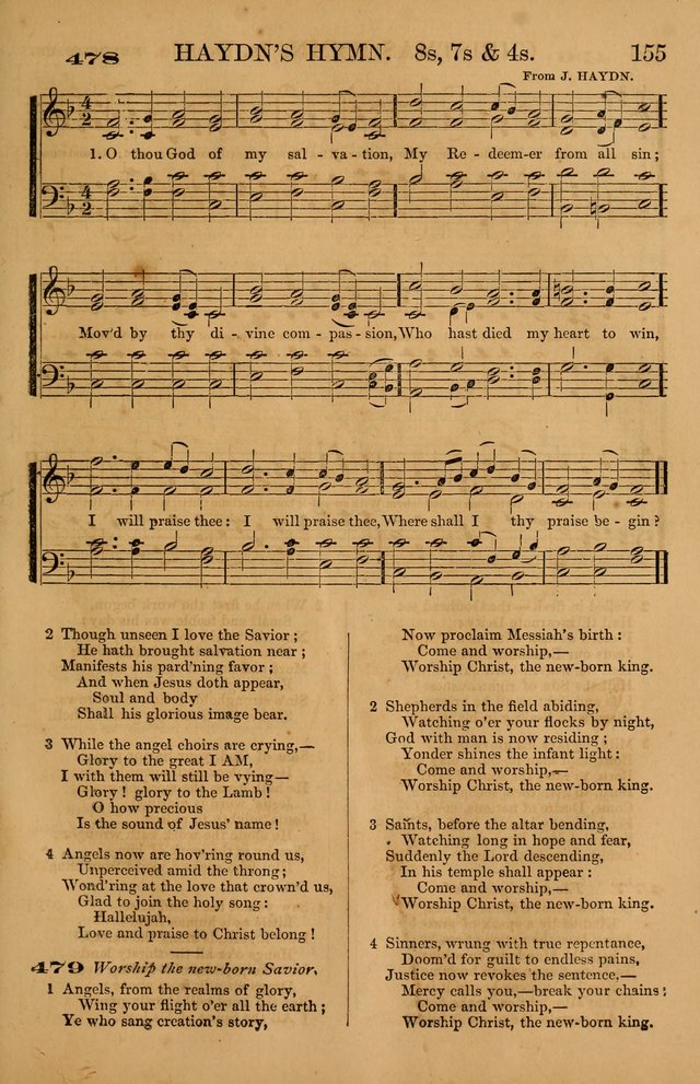 The Tribute of Praise: a collection of hymns and tunes for public and social worship, and for use in the family circle page 155