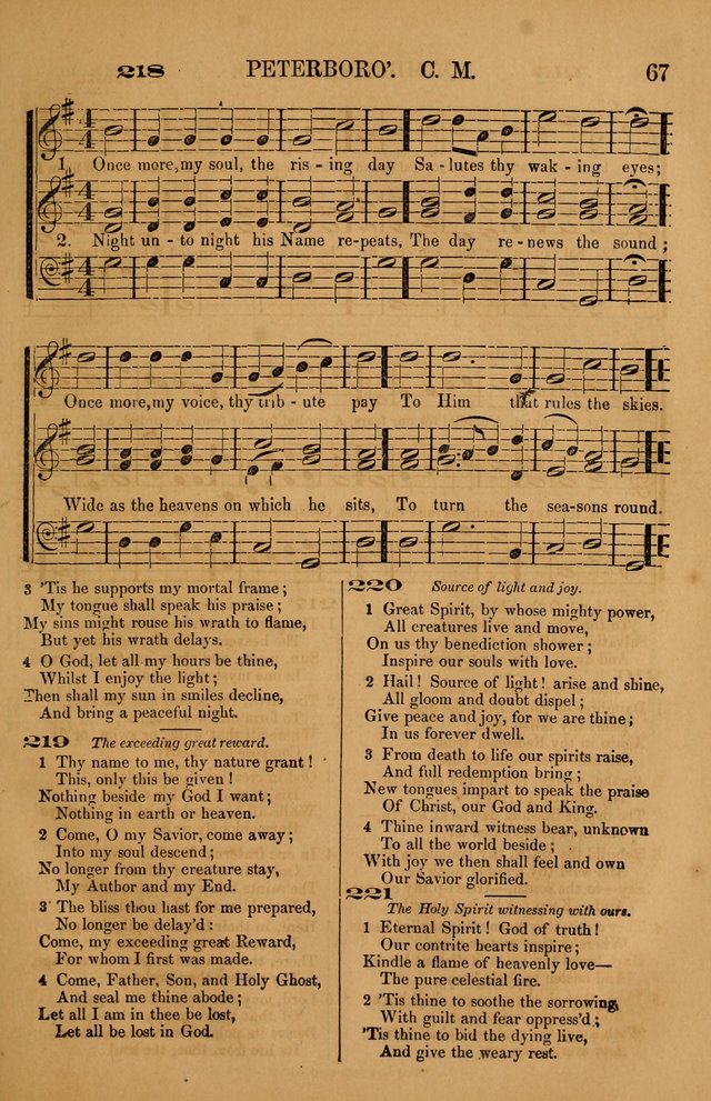 The Tribute of Praise: a collection of hymns and tunes for public and social worship, and for use in the family circle page 67