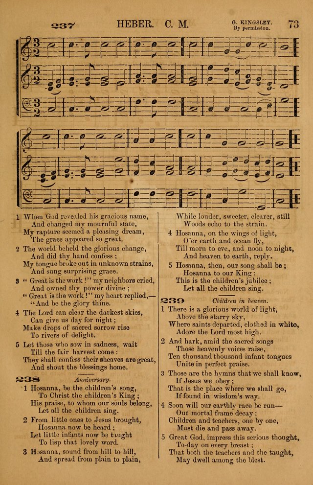 The Tribute of Praise: a collection of hymns and tunes for public and social worship, and for use in the family circle page 73