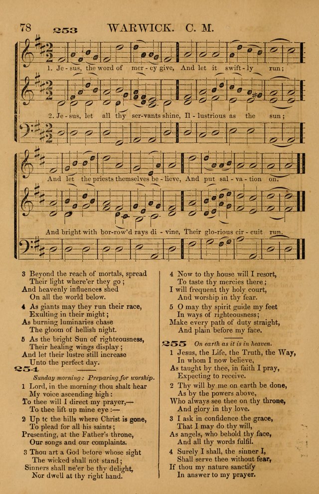The Tribute of Praise: a collection of hymns and tunes for public and social worship, and for use in the family circle page 78