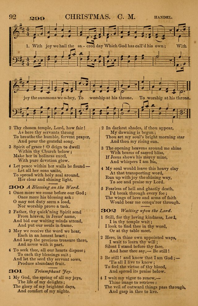 The Tribute of Praise: a collection of hymns and tunes for public and social worship, and for use in the family circle page 92