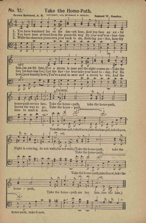 Tribute of Praise: for Sunday school, church, singing classes, and conventions page 12