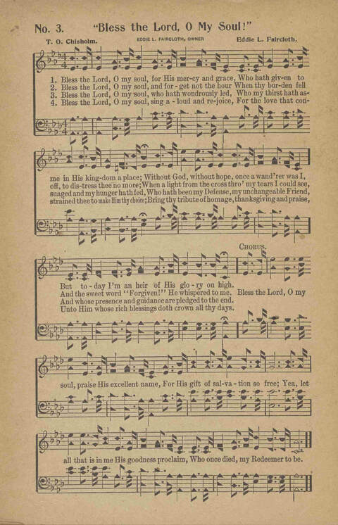 Tribute of Praise: for Sunday school, church, singing classes, and conventions page 3