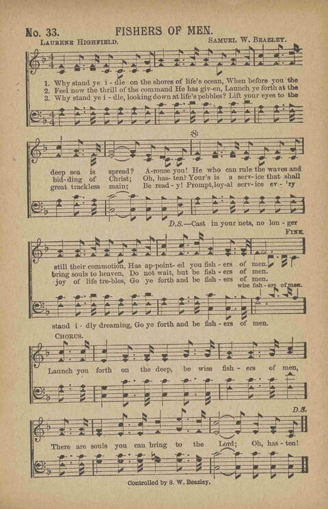 Tribute of Praise: for Sunday school, church, singing classes, and conventions page 33