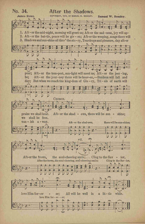 Tribute of Praise: for Sunday school, church, singing classes, and conventions page 34