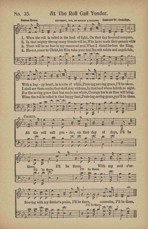 Tribute of Praise: for Sunday school, church, singing classes, and conventions page 35