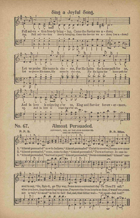 Tribute of Praise: for Sunday school, church, singing classes, and conventions page 67
