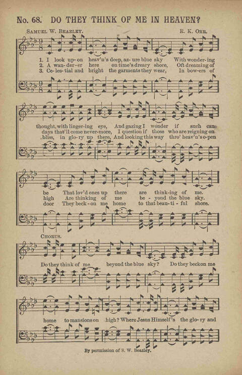 Tribute of Praise: for Sunday school, church, singing classes, and conventions page 68