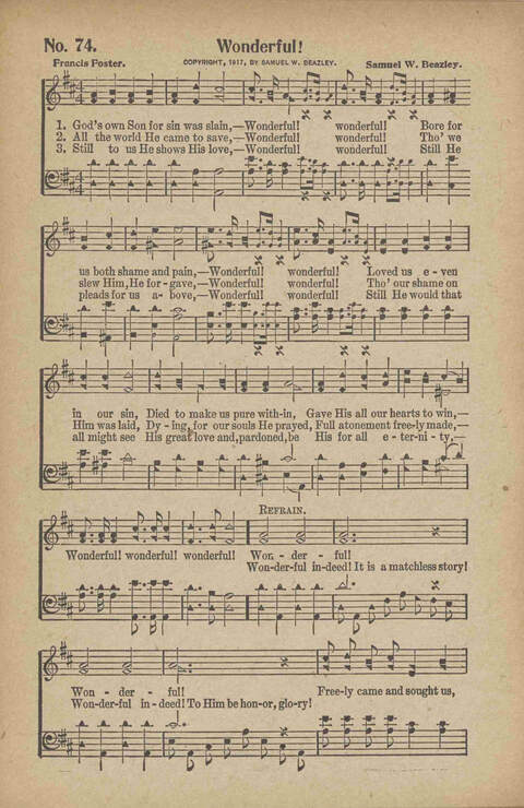Tribute of Praise: for Sunday school, church, singing classes, and conventions page 74