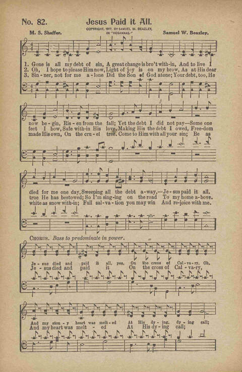Tribute of Praise: for Sunday school, church, singing classes, and conventions page 82