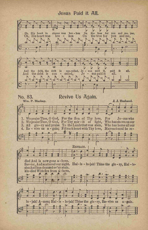 Tribute of Praise: for Sunday school, church, singing classes, and conventions page 83