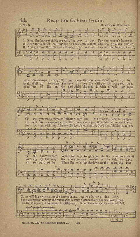 Tidings of Peace: for the use of sabbath schools, churches, revivals and gospel meetings generally page 44
