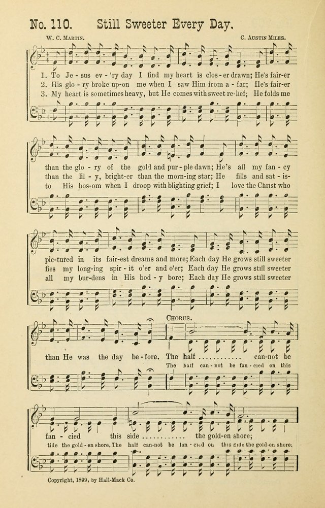 The Victory: a collection of popular Sunday school songs new and old page 110