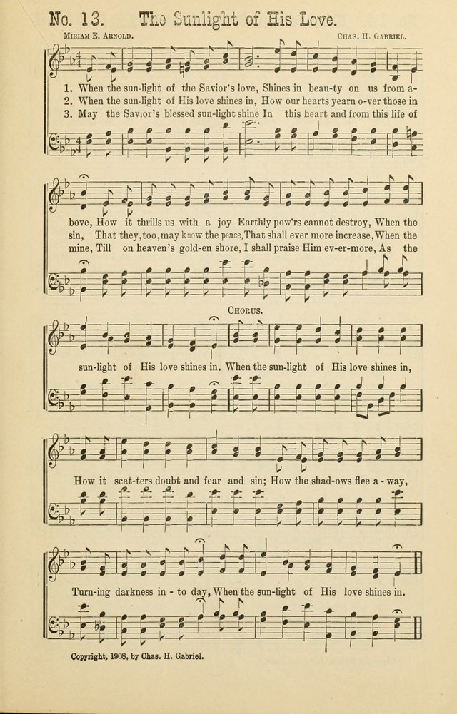 The Victory: a collection of popular Sunday school songs new and old page 13