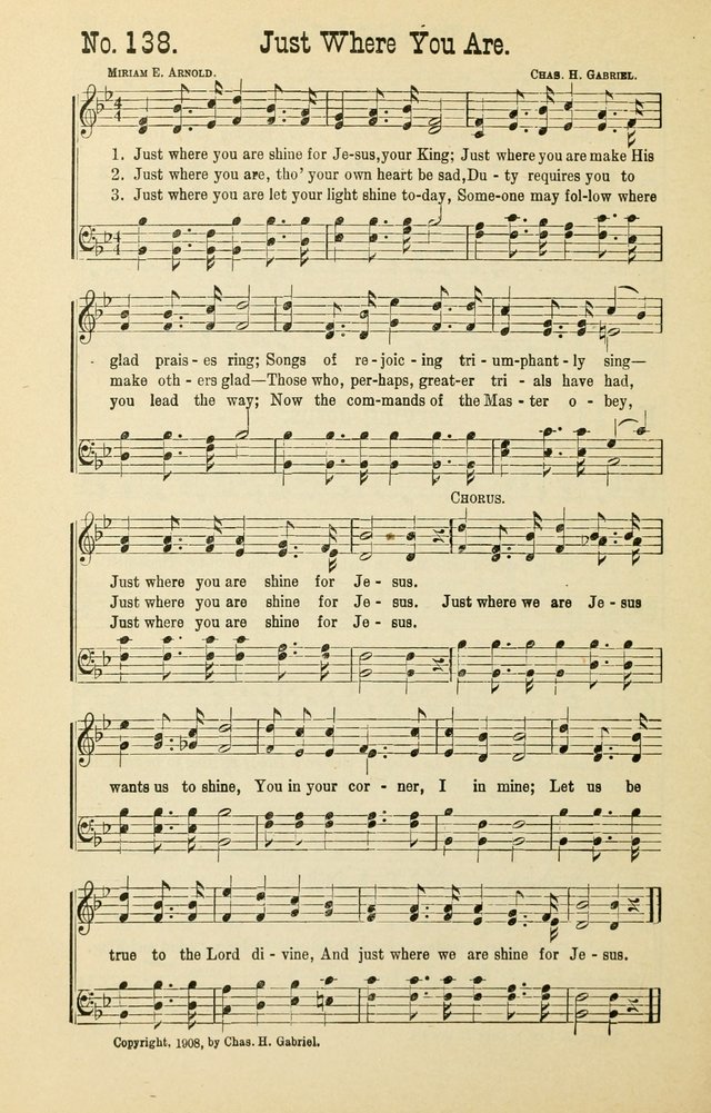 The Victory: a collection of popular Sunday school songs new and old page 138