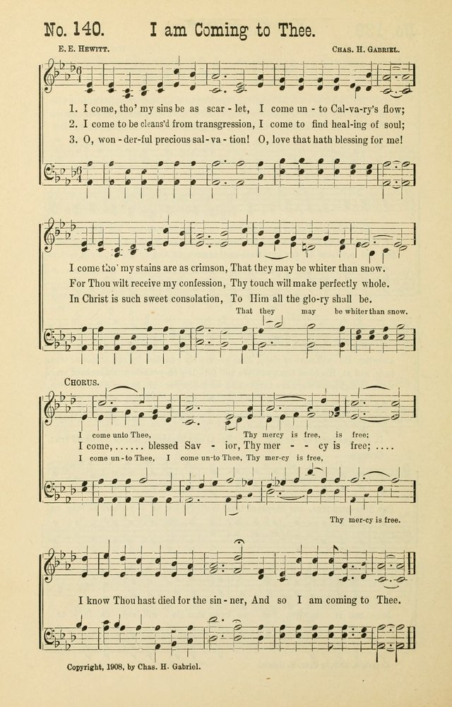 The Victory: a collection of popular Sunday school songs new and old page 140
