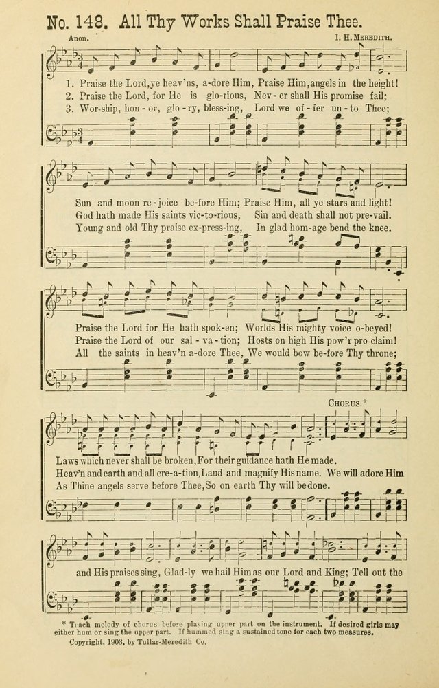 The Victory: a collection of popular Sunday school songs new and old page 148