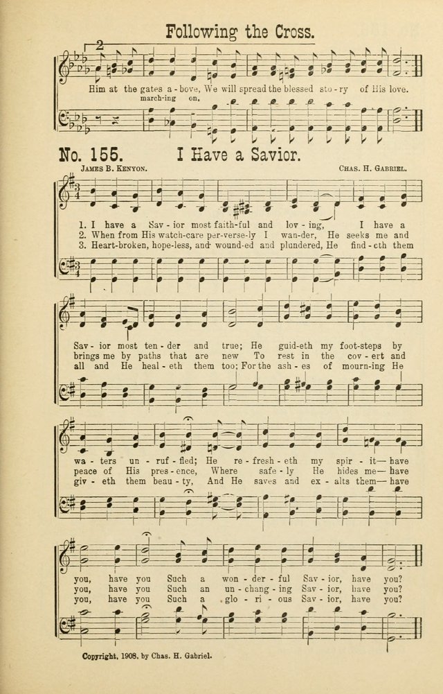The Victory: a collection of popular Sunday school songs new and old page 155