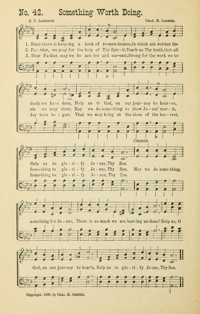 The Victory: a collection of popular Sunday school songs new and old page 42